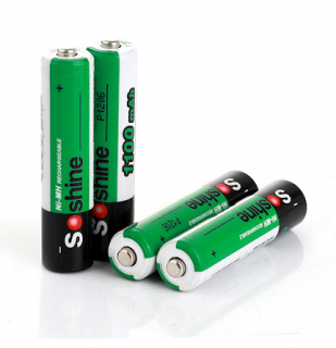 4x Nabíjecí baterie NiMh AAA 1,2V 1100mAh - Soshine