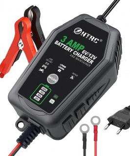 Autonabíječka HTRC 6V/12V 3A Lithium, LiFePO4, Pb (GEL, AGM, SLA, WET, EFB, Flooded)