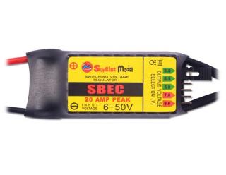 Externí spínaný stabilizátor 20A (UBEC) Sunrise - volitelné napìtí 5V, 5.5V, 6V, 7V, 9V