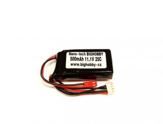 Li-pol baterie 500mAh 3S 25C (50C) Bighobby-NANO Tech