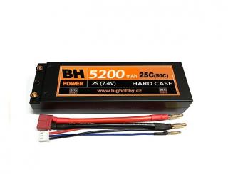 Li-pol baterie 5200 mAh 2S 25C (50C) HC (A) - BH Power