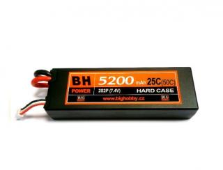 Li-pol baterie 5200 mAh 2S 25C (50C) HC (B) BH Power