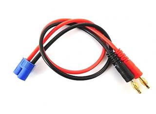 Nabíjecí kabel 20cm/ 14AWG - 4mm bullet/ EC3 samec