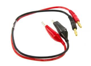 Nabíjecí kabel 20cm/ 14AWG - 4mm bullet/ krokosvorky