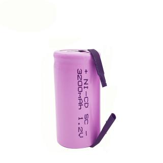 Nabíjecí průmyslový článek SC NiCd 1.2V - 2500mAh  s kontakty