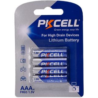 Nenabíjecí tužková baterie  Li-Fe FR03 AAA 1300mAh PK CELL 4ks
