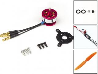 Střídavé Combo MM1404-2900kv DW Hobby + 10A ESC, vrtule 5x3, unašeč