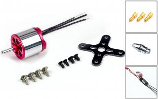 Střídavé Combo MM1914 (ADH300L) -1100kv DW Hobby + 20A ESC, unašeč, 3,5mm konektory