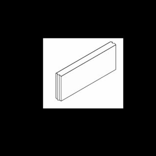 DITON | Obrubník záhonový 50 x 20 x 5 cm přírodní