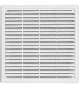 Haco | Větrací mřížka se síťovinou - krytka 200x200 bílá