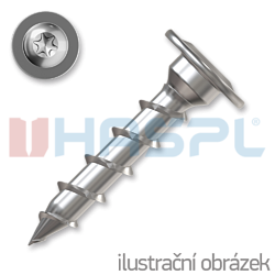 Hašpl | Vrut pro tesařské kování | 8,0x50 | THH TX40 ZB | závit celý
