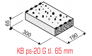 KB - BLOK | KB Blok stříška ps-20 G tl.65 Přírodní