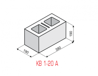 KB - BLOK | KB Blok tvarovka  KB 1-20 A, Přírodní