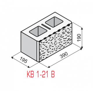 KB - BLOK | KB Blok tvarovka KB 1-21 B, Přírodní