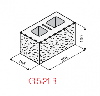 KB - BLOK | KB Blok tvarovka  KB 5-21 B, Přírodní