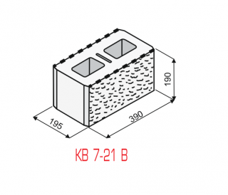 KB - BLOK | KB Blok tvarovka KB 7-21 B, přírodní
