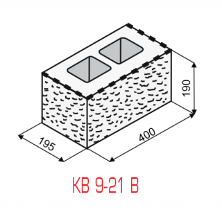 KB - BLOK | KB Blok tvarovka  KB 9-21 B, Přírodní