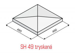 KB - BLOK | KB Blok zákrytová stříška SH tryskaná 49 Přírodní