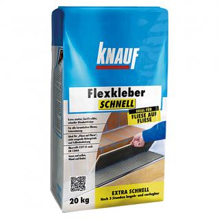 Knauf | Rychleschnoucí flexibilní lepidlo Flexkleber Schnell, 20 kg