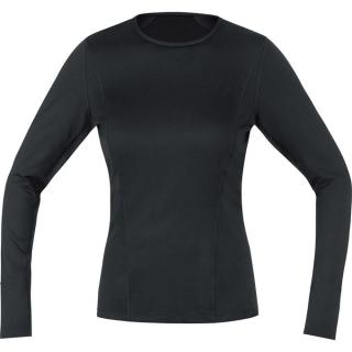 Dámské funkční tričko s dlouhým rukávem GORE M Women Base Layer Long Sleeve Shirt Black Velikost: 34