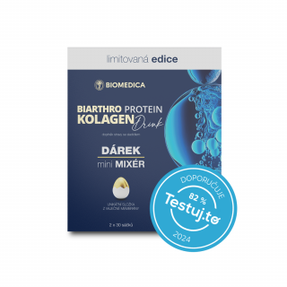 Limitovaná edice BIARTHRO PROTEIN KOLAGEN Drink 2x 30 sáčků + mini MIXÉR