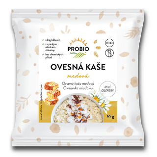 Kaše ovesná medová jednoporcová 65 g BIO PROBIO