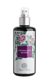 Květová voda BIO Růže 200 ml - fialové sklo