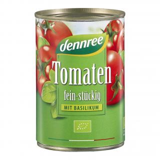 Rajčata krájená s bazalkou 400 g BIO   DENNREE