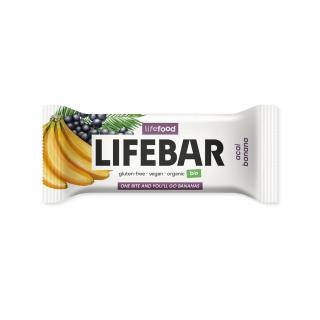Tyčinka Lifebar banánová s acai RAW 40 g BIO   LIFEFOOD