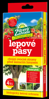 FORESTINA Lepové pásy ZDRAVÁ ZAHRADA pro ovocné stromy 4ks│Chrání ovocné stromy před lezoucím hmyzem