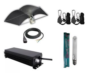 Profi komplet kit 600W květ - digi předřadník + velké stínidlo + HPS výbojka + závěs