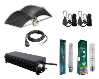 Profi komplet kit růst a květ - digi předřadník + velké stínidlo + MH a HPS výbojky + závěs