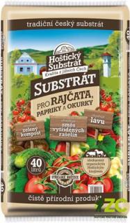 Substrát Forestina Hoštický - Specielně pro rajčata, papriky a okurky 40 l│směs vytříděné světlé a tmavé rašeliny