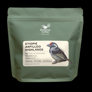 Etiopie Anfilloo Highlands Hmotnost: 250g