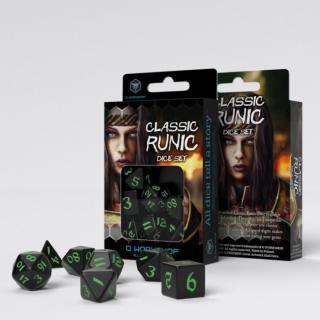 ADC Blackfire Sada kostek — Classic Runic (7 kostek) Barva: Černá & Zelená