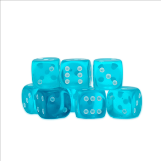 Warlord Games Dice - D6 (8 kusů) Barva: Tyrkysová