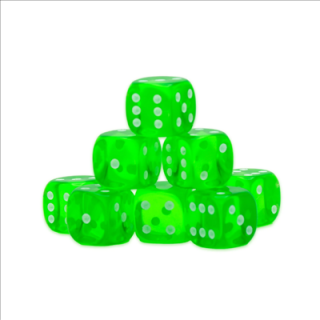 Warlord Games Dice - D6 (8 kusů) Barva: Zelená