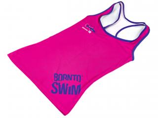 Dámské tílko TRI BornToSwim® coolmax Barva: růžovo/švestková, Velikost: L