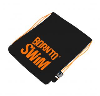 Lehký sportovní vak BornToSwim® Swimbag - Černá-oranžové logo Barva: Černo/oranžová