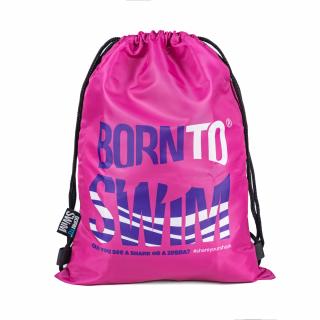 Lehký sportovní vak BornToSwim® Swimbag - Růžová zebra Barva: Růžová