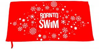 Microfibre-osuška SNOWFLAKE BornToSwim® červená Barva: Červeno/bílá