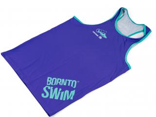 Pánské tílko BornToSwim® CoolMax - Fialovo/zelená Barva: Modro/zelená, Velikost: L