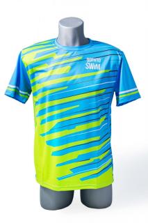 Pánské tričko BornToSwim® CoolMax - Modro/zelená Barva: Modro/zelená, Velikost: XL