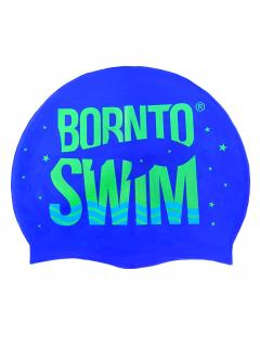 Plavecká čepice Junior BornToSwim® MODRÁ HVĚZDY Barva: modrá-hvězdy, Velikost: 6-10
