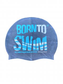 Plavecká silikonová čepice Junior BornToSwim® ŠEDÁ Barva: Šedá, Velikost: 6-10