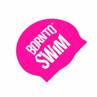Plavecká silikonová čepice RŮŽOVÁ BornToSwim® Classic BÍLÉ logo Barva: Růžovo/bílá