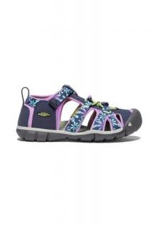 KEEN Dětské sandály Keen SEACAMP II CNX C black/iris/african violet - 30