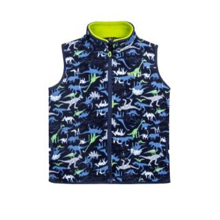 WOLF Dětská fleece vesta Wolf B2346 dino tm.modrá - 140
