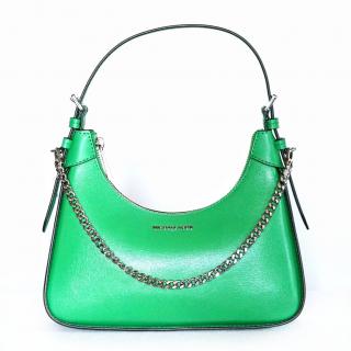 Michael Kors dámská kabelka cossbody WILMA 32R3S3WN6L PALM GREEN MD POUCHETTE LEATHER