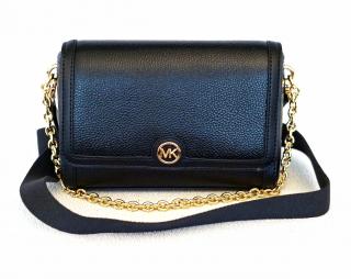 Michael Kors dámská kabelka crossbody FREYA 32T2G7FC5L BLACK SM CNV CHN PONTE XBODY LEATHER